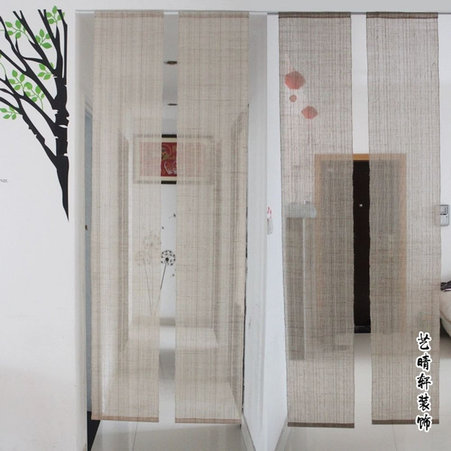 조각보 모시가리개 삼베발 중문커튼 반투명 린넨 가림막, 사이즈 높이 맞춤 상담 필요