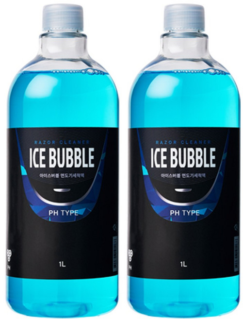 아이스버블 면도기세척액 1L 브라운/필립스/파나소닉 전기면도기 호환 리필액, PH타입(필립스호환) 1L x 2개