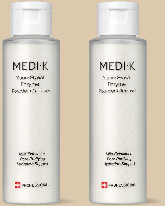 약국입점 메디케이 윤결 효소파우더 클렌저 대용량 각질 피지 요철 제거 곡물스크럽 저자극 클렌징, 2개, 70g