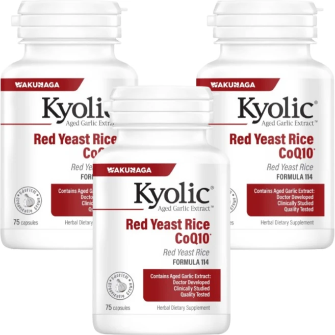 [Kyolic] 숙성 마늘 추출물 홍국 코엔자임Q10 포뮬러 114 75 캡슐 3 SET, 75정 - 쿠팡