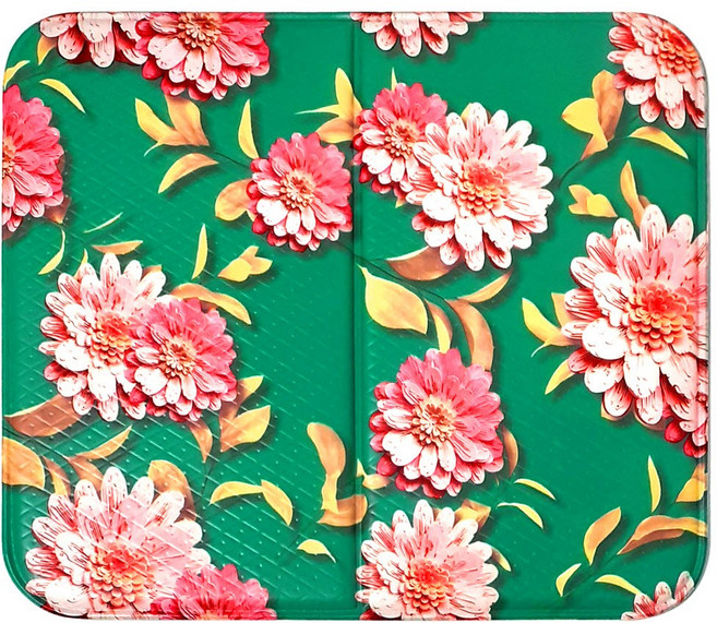 토탈하우스 꽃방석 사우나방석 접이식방석 목욕방석 휴대용방석 1인용 쿠션방석 다용도미니매트 거베라꽃 (색상 4종 1선택)