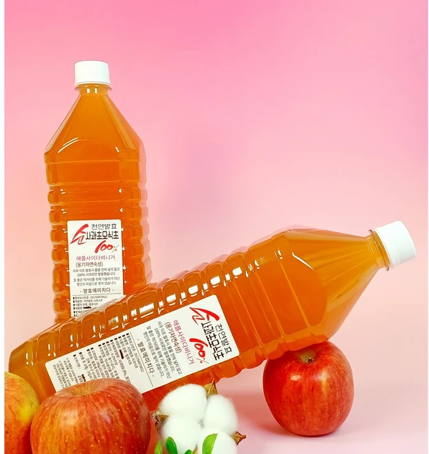 100% 천연발효 사과초모식초 애플사이다비니거 1.5리터 발효에 미치다, 1개, 1.5L - 쿠팡