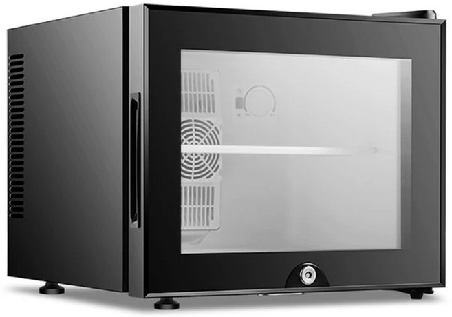 單門冰箱- 恆溫保鮮、低噪音節能、時尚美觀, Black, 20L半導體玻璃門冰箱