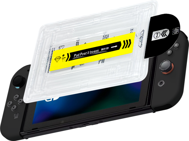 貼膜達人 任天堂 Switch 零失敗秒貼 玻璃保護貼 螢幕保護貼, 簡易無塵艙-高清版, 1個, Switch 2