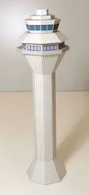 공항 모형 미니어처 3D 종이모델 여객기 비행기 DIY, 타워 3 종이모형, 1개