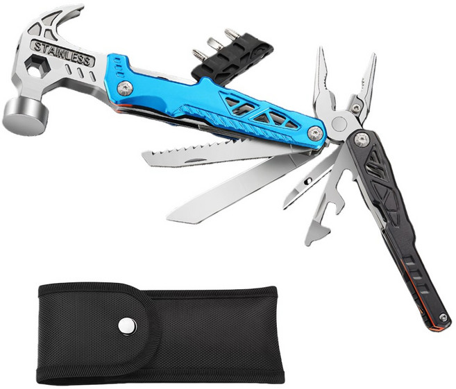 공구PXJ 다기능 멀티툴 만능 공구 캠핑용 멀티플라이어, 1개, 청색