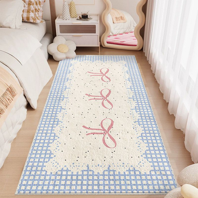 사계절 고급 카펫 가정용 인테리어 러그 패션 소녀풍 발 매트 침실 거실 미끄럼 방지 카페트 WMY