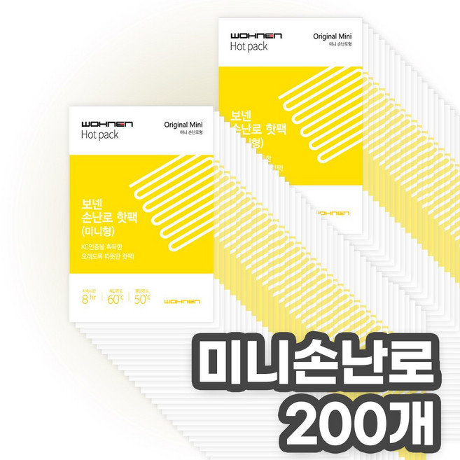 WOHNEN 손난로 핫팩 붙이는핫팩 미니 군용 대용량 발
