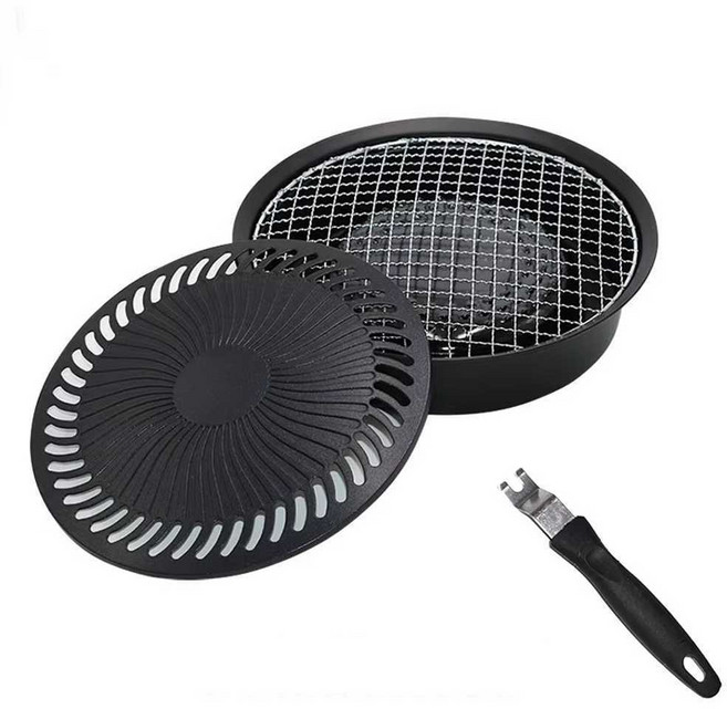 이와타니 가스버너용 화로 버너미포함 08AB세트 버너용 바베큐 불판, 1개