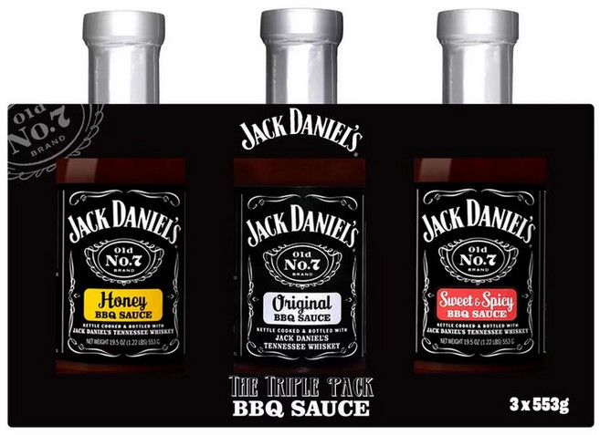잭다니엘 바베큐 소스 버라이어티 팩 Jack Daniel's BBQ Sauce Variety Pack 553g 3개
