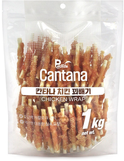 칸타나 치킨 대용량강아지간식, 1개, 1kg, 치킨꽈배기(치킨스틱)
