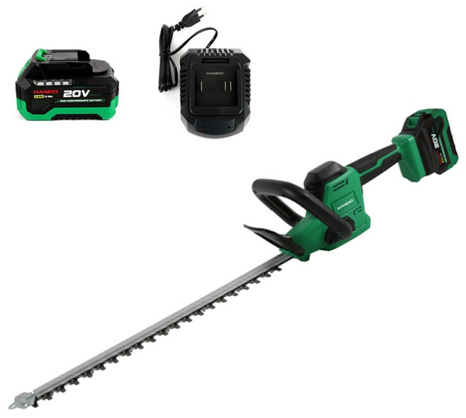 한도 HD-20HT 무선 충전 전정기 4Ah 리튬이온 배터리 충전기 포함 울타리 정원관리, 1개