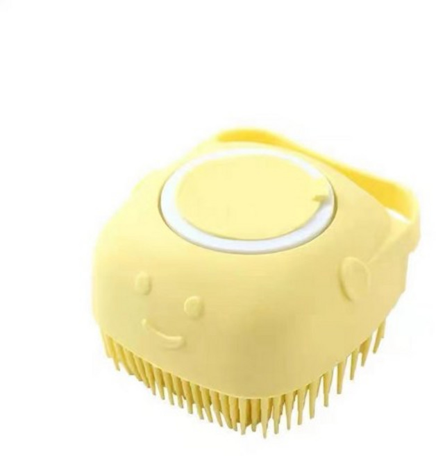 차차미 실리콘 미니 샤워솔 목욕 브러쉬 바디 마사지, 3개, 옐로우, 1개입