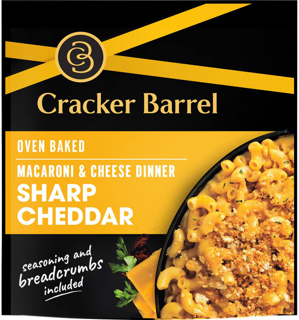 크래커 배럴 샤프 체다 오븐 베이크드 마카로니 & 치즈 디너 Cracker Barrel Oven Baked Mac and Cheese 1 Pouch for Easy Dinner, 1개, 348g