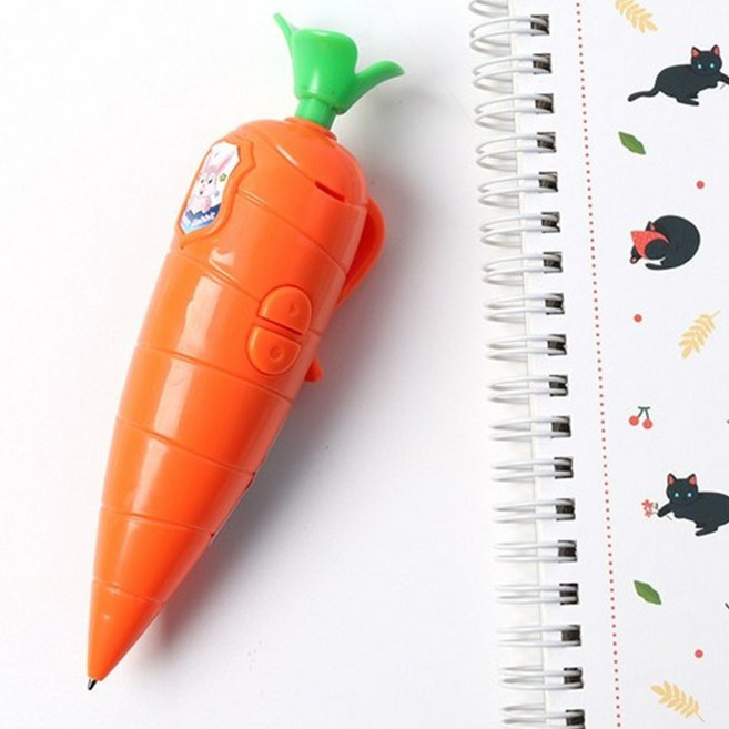 zoo토피아 당근녹음기볼펜 / 장난감 필기구 펜형녹음기, 1개, 주황