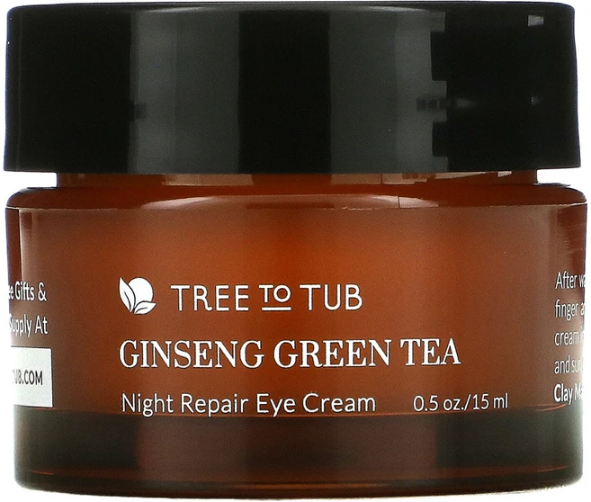 Tree To Tub 민감성 피부용 젠틀 안티에이징 레티놀 아이 크림 인삼 녹차 15ml 1팩, 1개 - 쿠팡