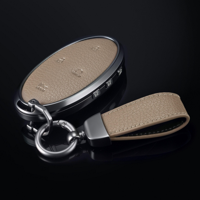 로엔스 현대 차키케이스 키홀더, HD-7버튼, Brown