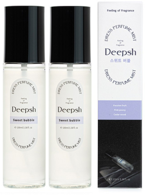 딥쉬 니치 퍼퓸 섬유향수, 스위트버블, 100ml, 2개