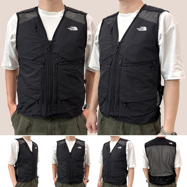 노스페이스 조끼 기어 메쉬 여름 등산 캠핑 낚시 베스티 베스트 블랙
