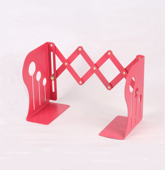 다이나믹 책꽂이 대/중/소 자바라 북엔드 북스탠드, 핑크