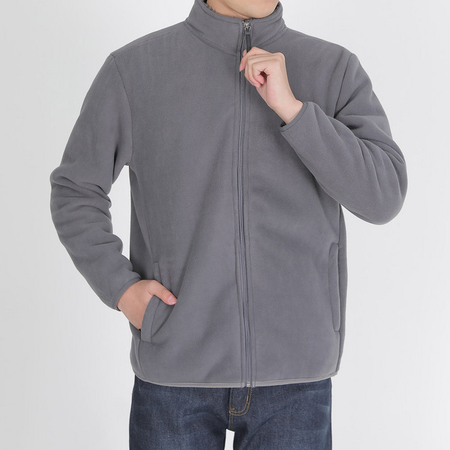 [이지바이] 남녀공용 빅사이즈 겨울 불가마 핫 융털 기모 플리스 자켓