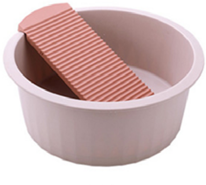 티로나 빨래판 분리형 대야 대형, 핑크, 1개