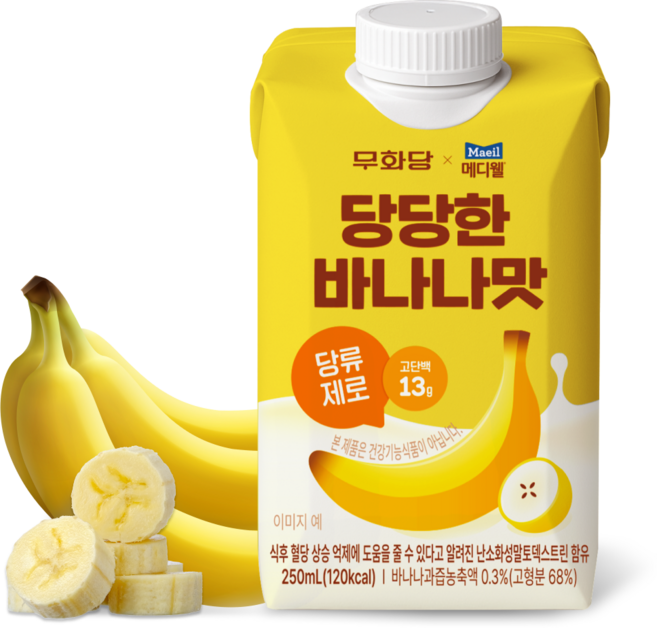 무화당 메디웰 당당한 바나나맛 저당 단백질 음료, 24개, 250ml