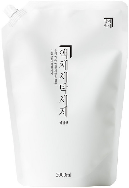 살림백서 드럼 일반겸용 액체세탁세제 리필, 2L, 1개