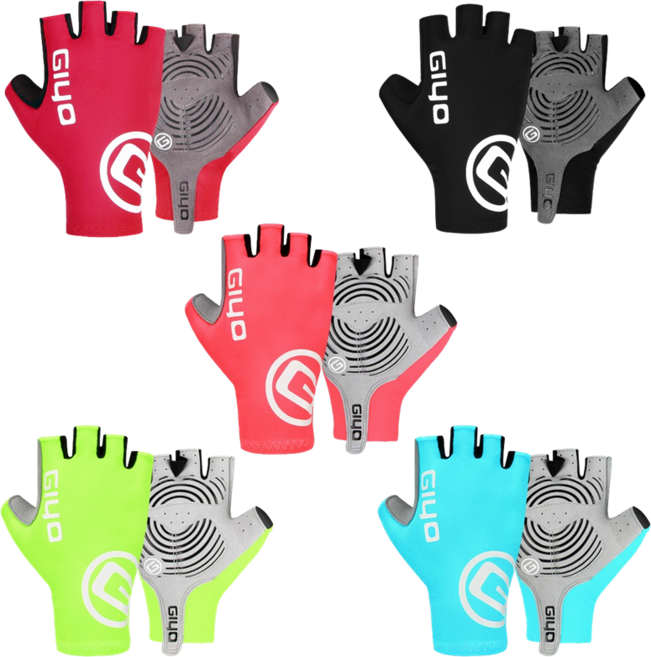 지요 라이딩 반장갑 S02, BLACK, 1개