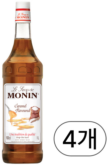 모닌 카라멜 시럽, 1L, 4개