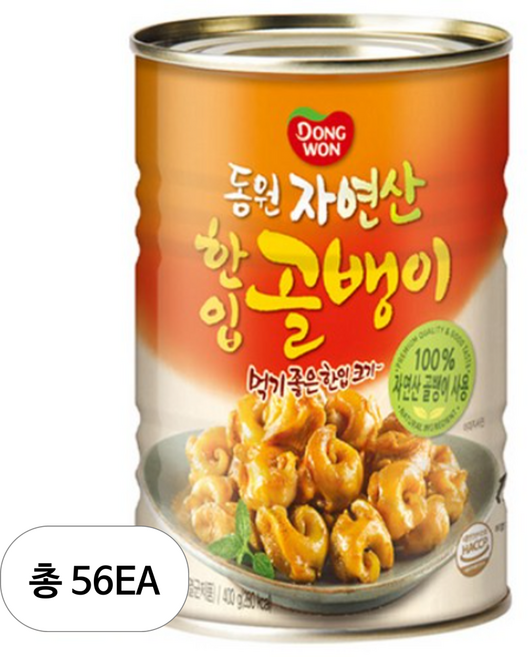 동원 한입 골뱅이 통조림, 400g, 56개