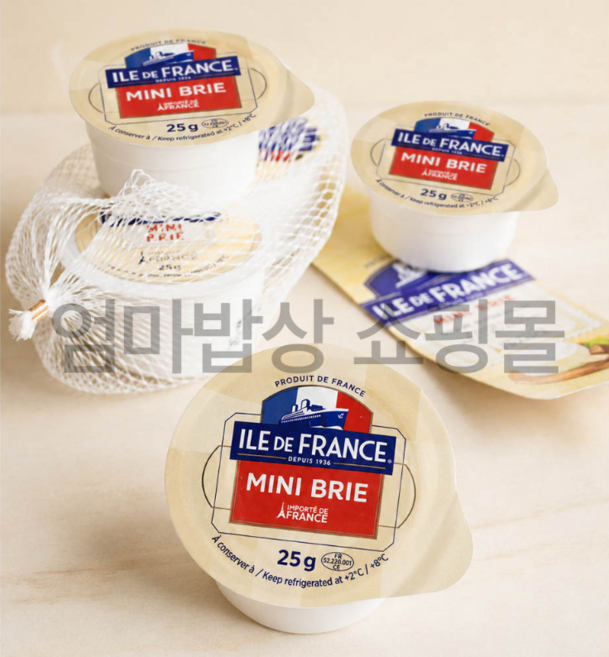 코스트코 미니 브리 치즈 375g (25g x 15개입) ILE DE FRANCE [개별포장][보냉발송], 25g, 15개