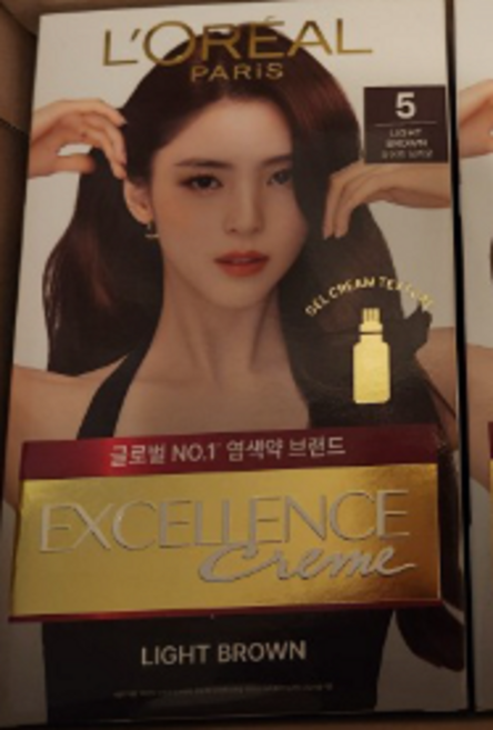 로레알파리 엑셀랑스 크림 염모제, 5호 자연갈색, 7개