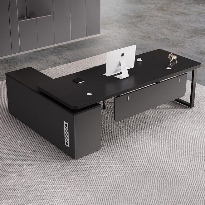 심플형 고급 사무용 책상 세트 집무실 중역 사장님 책상, G04+사이드 캐비닛