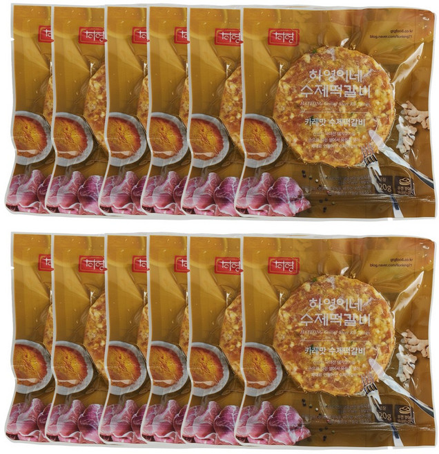 육즙 가득한 하영이네 수제 떡갈비 카레맛, 12개, 120g