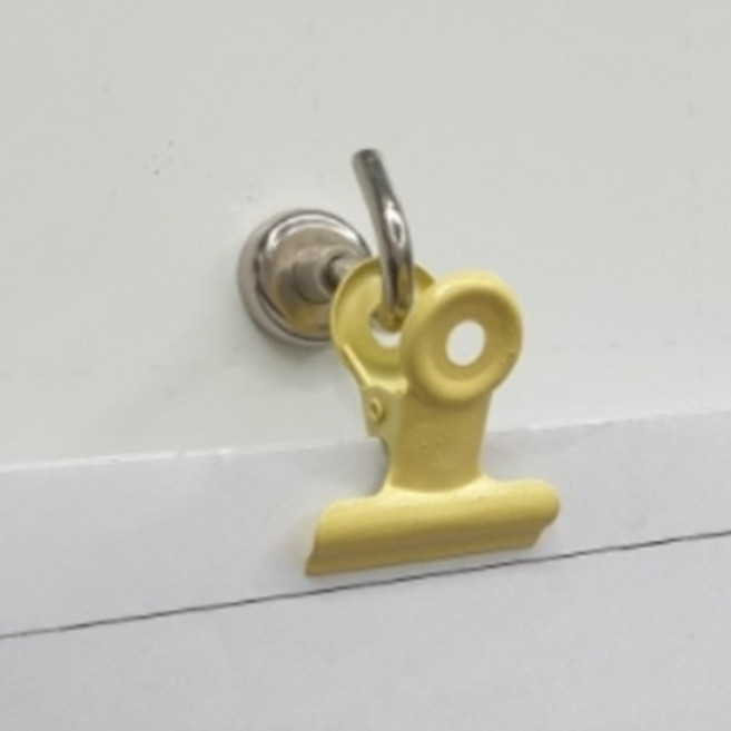 영수증집게 5개 고리형 가랜드연출 클립 강한압력 메모홀더 옐로우