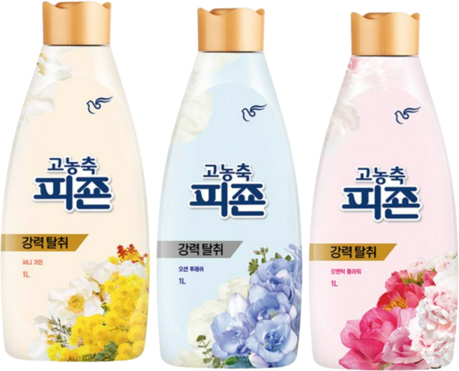 고농축 피죤 리치퍼퓸 3종 섬유유연제 1L X 3개, 1세트, 핑크+옐로+블루