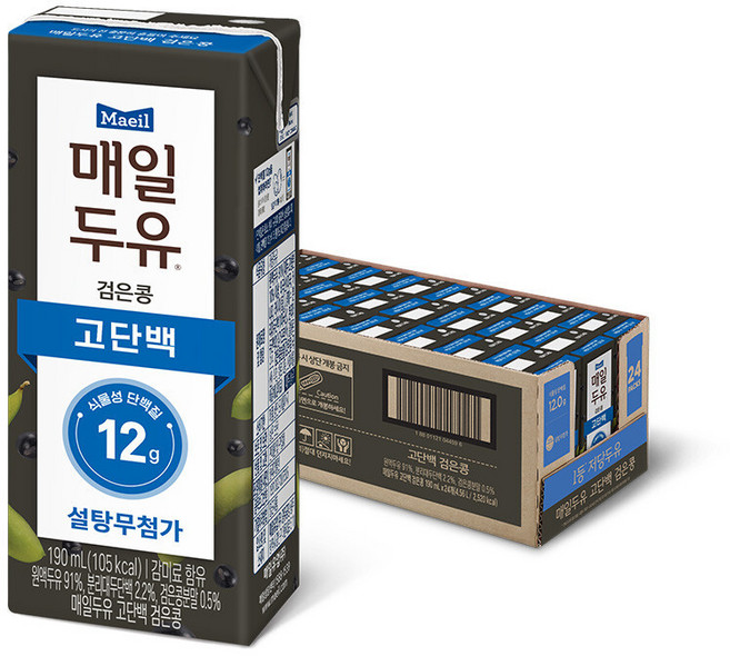매일두유 고단백 검은콩 190ml 24팩, 24개