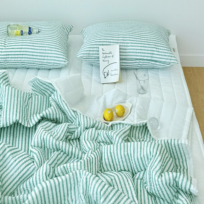 코니크 시어서커 여름 이불 + 패드 + 베개커버 여름이불세트