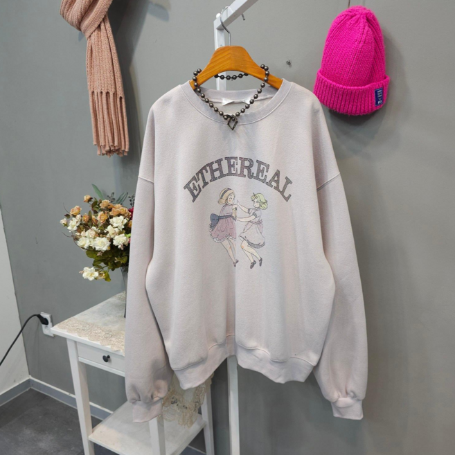 엔젤소녀 양기모 오버핏 맨투맨