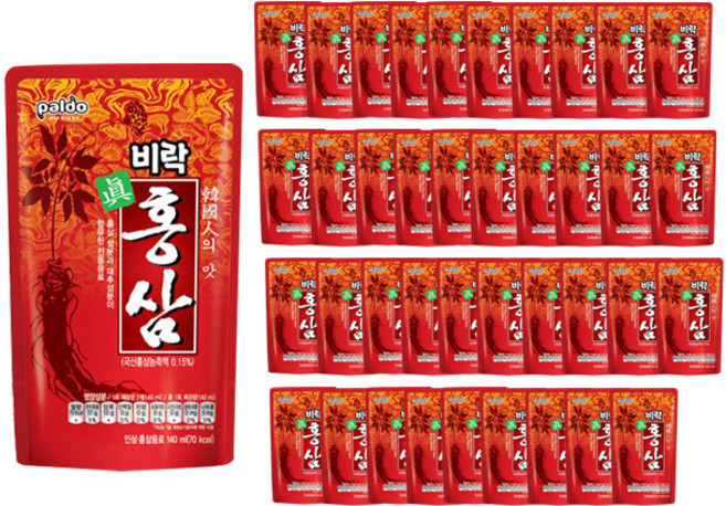 팔도 비락진홍삼, 140ml, 40개