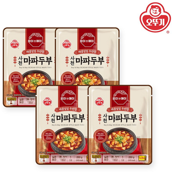 오뚜기 로이앤메이 사천 마파두부, 250g, 4개