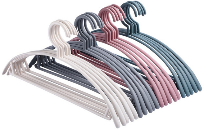 성인용 라운드 옷걸이 티셔츠 니트 어깨뿔 미끄럼 방지, 블루10개