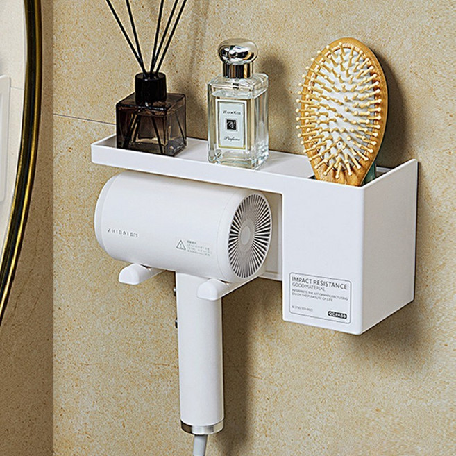 마글론 헤어 드라이기거치대 드라이걸이 드라이기 수납, 화이트, 1개