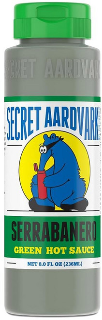 시크릿 아드박 스모키 치폴레 핫소스 - 페퍼 & 구운 하바네로스 마일드 소스 비유전 저설탕 저탄수화물 마리네이드 8 fl oz 1, Serrabanero, 8 Fl Oz (Pack of 2)