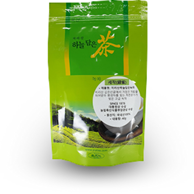 지리산차천지 녹차 국산 세작 작설 하동녹차 40g 1+1빅세일, 1개, 1개입