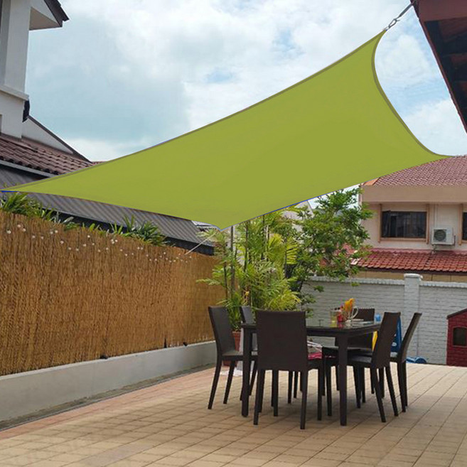 HK.sell 마일드 썬쉐이드 방수 메쉬 그늘막 3.6X3.6M 사각, PU방수, B라인 연두