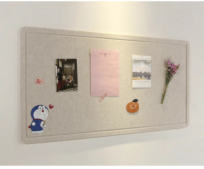 佈告欄 照片牆 留言板, 1個, 毛氈板｜淺米咖40x60cm