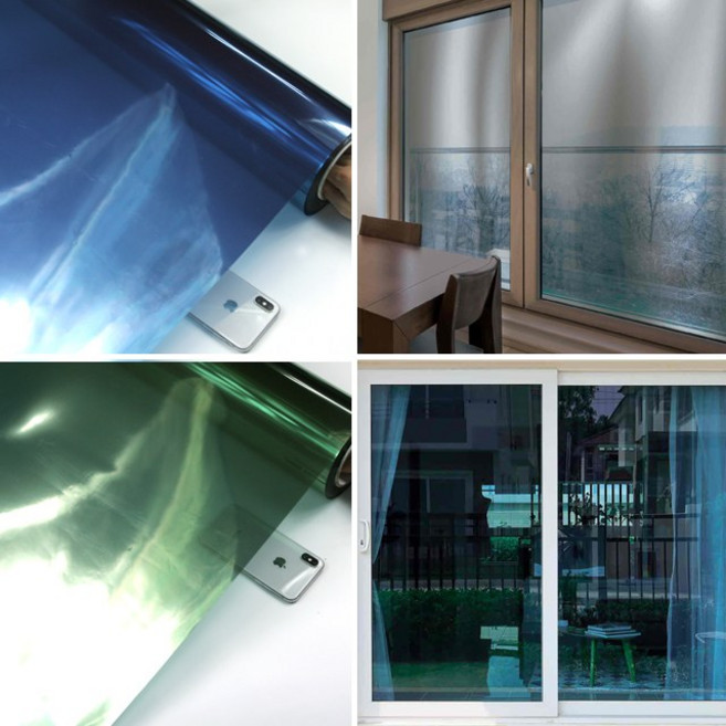 열차단 무점착 창문시트지 단열 윈도우 필름 유리창 불투명 반사 자외선 차단 시트지 사무실 매장 베란다 사생활 보호 필름 햇빛차단, HSW-32505(가로100×세로50)