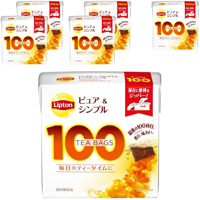 Lipton 立頓 純粹&簡單茶包, 1.6g, 6個, 100入